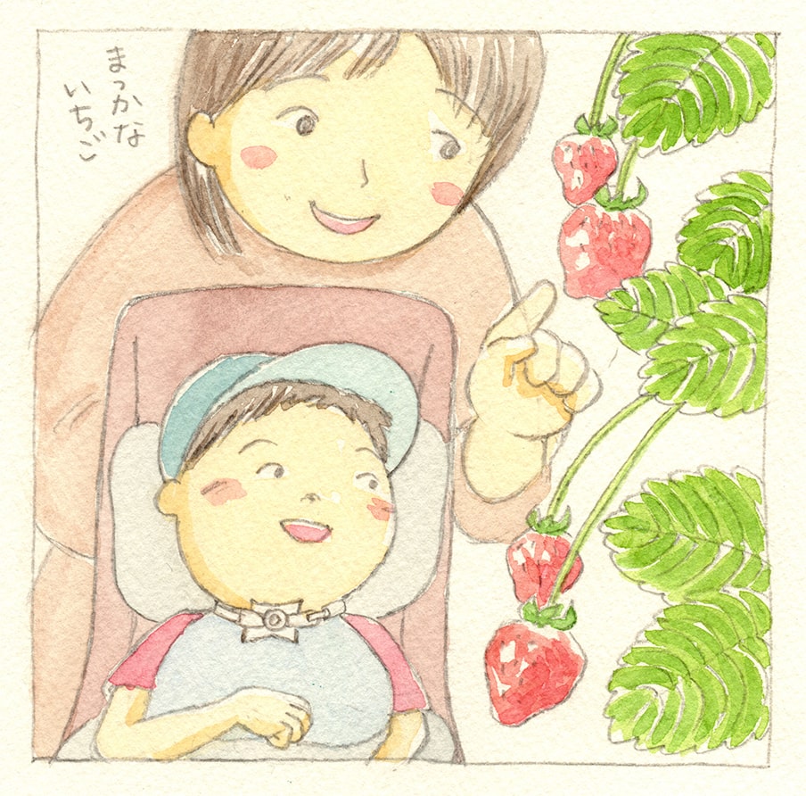 第5話 2コマまんが「にこりさんのいちご狩り」